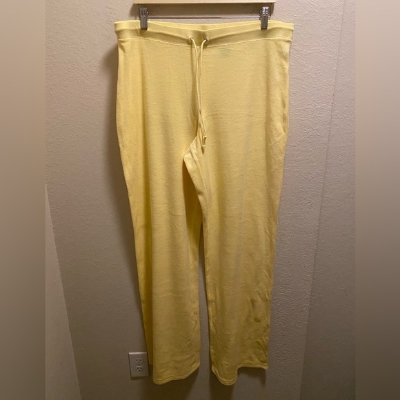Victoria’s Secret Moda International Yellow Terry Cloth Pant Size XL New W/O Tag - Picture 1 of 7